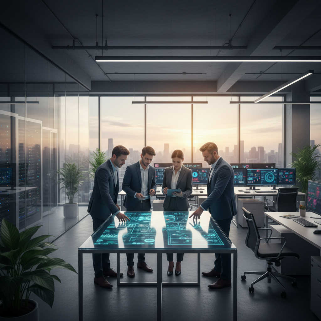 Ilustração sobre technology